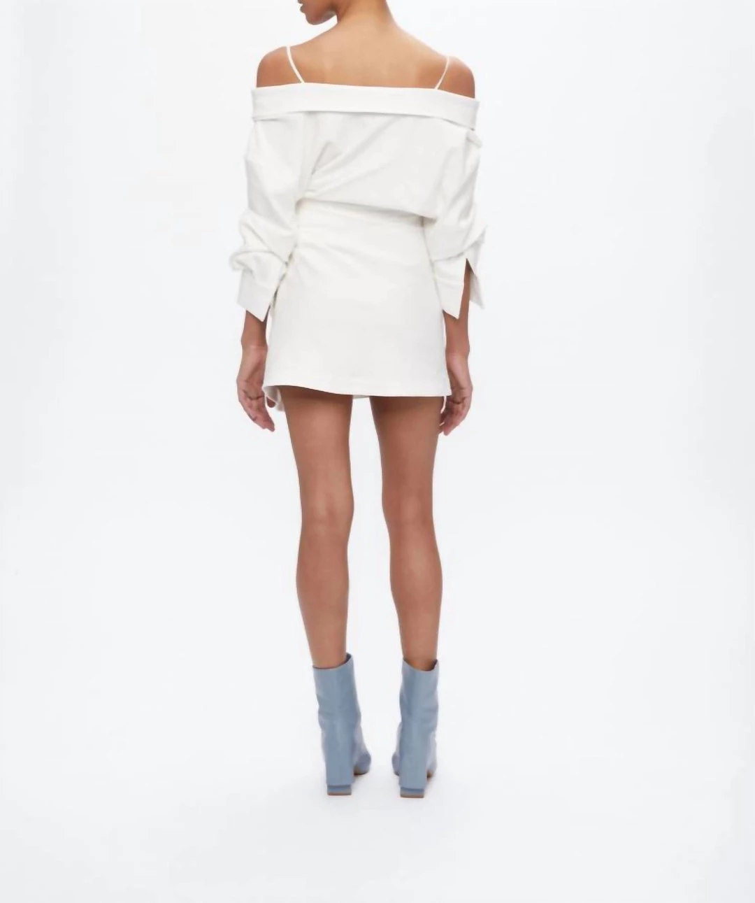 Best deal ๐ Jonathan Simkhai Monrow Draped ๐ Shirt ๐ Dress in White for ๐ฉ women โ๏ธ 5 Best deal ๐ Jonathan Simkhai Monrow Draped ๐ Shirt ๐ Dress in White for ๐ฉ women โ๏ธ - Image 3