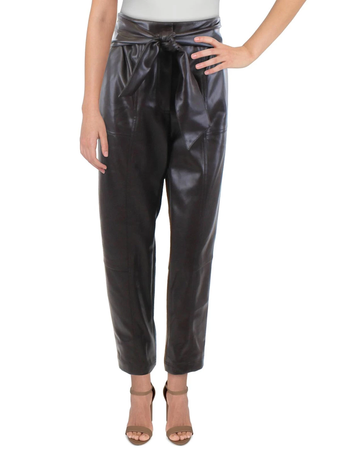Promo โ Jonathan Simkhai Tessa ๐ฉ Womens Faux Leather Tie-Waist Ankle Pants ๐ฏ 3 Promo โ Jonathan Simkhai Tessa ๐ฉ Womens Faux Leather Tie-Waist Ankle Pants ๐ฏ