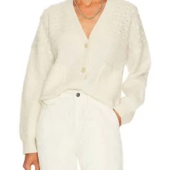 Cheap 🥰 Jonathan Simkhai Olympia Lofty Alpaca Cardigan in White for 👩 women 🌟