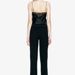 New 🧨 Jonathan Simkhai Erika Silk Lace Cami in Black for 👩 women ⌛