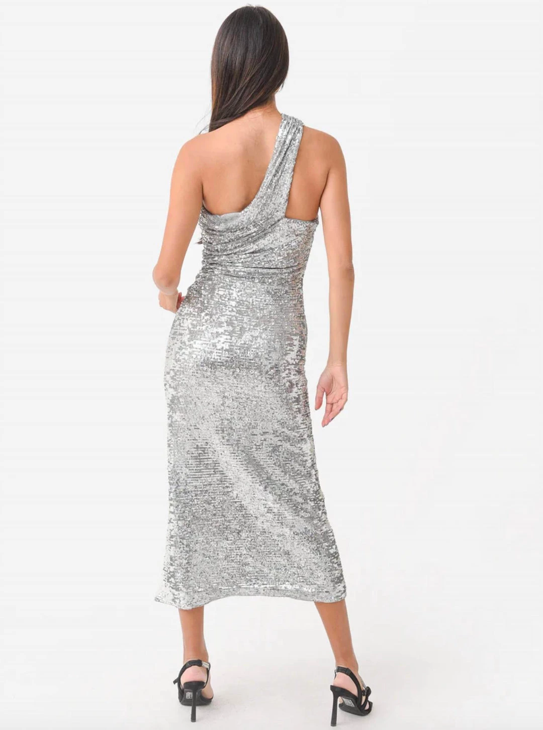 Outlet 🌟 Jonathan Simkhai Zay Sequin Draped Bustier Midi 👗 Dress in Silver for 👩 women ✨ 4 Outlet 🌟 Jonathan Simkhai Zay Sequin Draped Bustier Midi 👗 Dress in Silver for 👩 women ✨ - Image 2