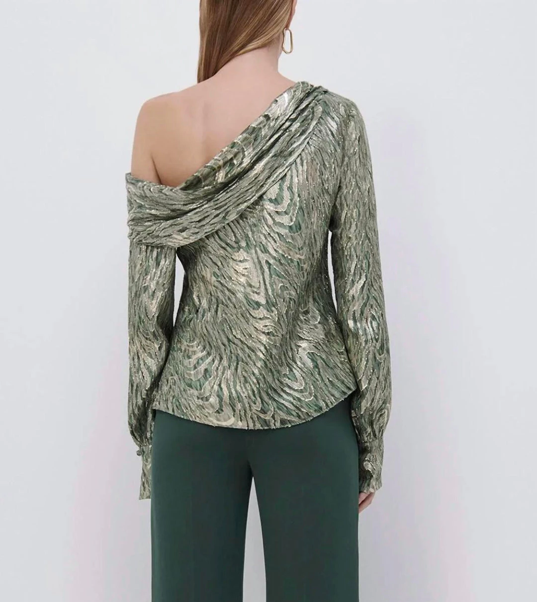 Outlet ๐ Jonathan Simkhai Alice Metallic Fil Coupe Top in Hunter Green Metalluc Moire for ๐ฉ women โจ 4 Outlet ๐ Jonathan Simkhai Alice Metallic Fil Coupe Top in Hunter Green Metalluc Moire for ๐ฉ women โจ - Image 2