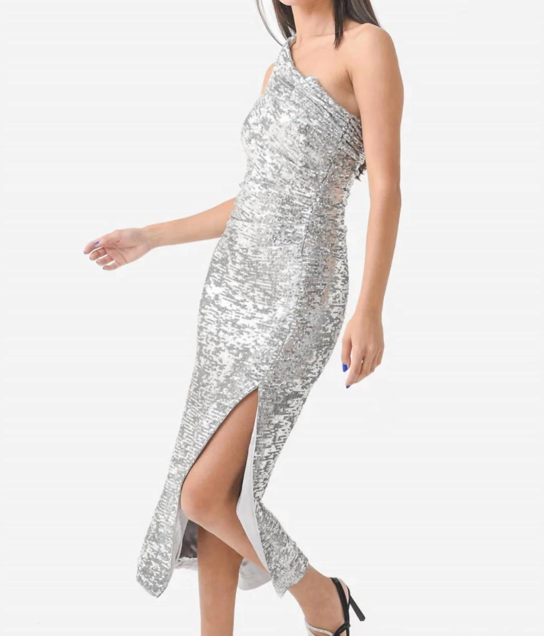 Outlet 🌟 Jonathan Simkhai Zay Sequin Draped Bustier Midi 👗 Dress in Silver for 👩 women ✨ 5 Outlet 🌟 Jonathan Simkhai Zay Sequin Draped Bustier Midi 👗 Dress in Silver for 👩 women ✨ - Image 3