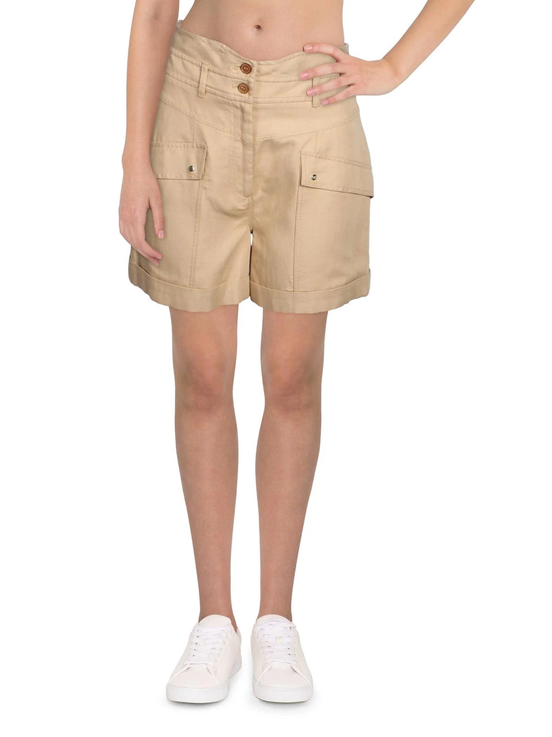 Hot Sale ⭐ Jonathan Simkhai Prisha 👩 Womens Cuffed Business Shorts 😀 3 Hot Sale ⭐ Jonathan Simkhai Prisha 👩 Womens Cuffed Business Shorts 😀