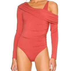 Buy ⌛ Jonathan Simkhai Gianna Bodysuit in Brick for 👩 women 😉