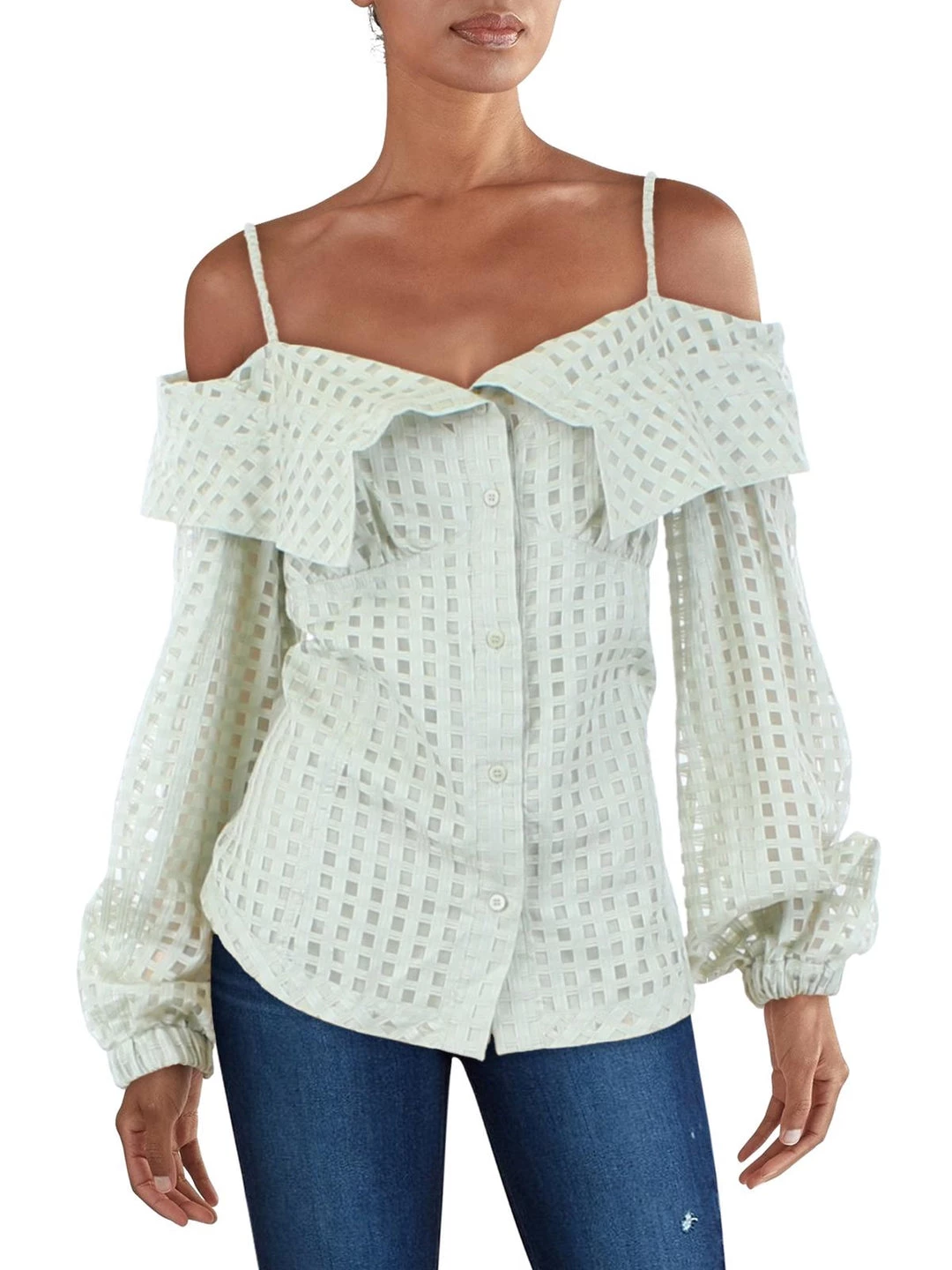 Brand new โ๏ธ Jonathan Simkhai Paulina ๐ฉ Womens Silk Blend Button Front Blouse โค๏ธ 3 Brand new โ๏ธ Jonathan Simkhai Paulina ๐ฉ Womens Silk Blend Button Front Blouse โค๏ธ