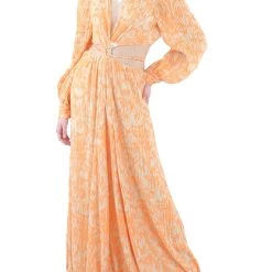 Coupon 💯 Jonathan Simkhai 👩 Womens Printed Crinkled Maxi 👗 Dress 🛒