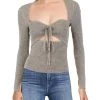 Deals 🎁 Jonathan Simkhai Alexia 👩 Womens Cut-Out Fitted Pullover Sweater 🔔