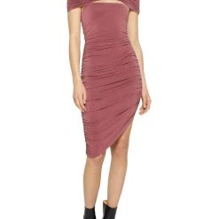 Best Sale 😉 Jonathan Simkhai Divya 👩 Womens Slinky Rouched Mini 👗 Dress ✨