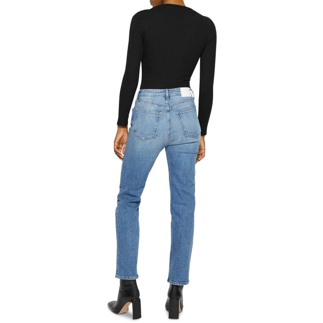 Hot Sale 🛒 Jonathan Simkhai River 👩 Womens High Rise Ankle Straight Leg 👖 Jeans ⌛ 4 Hot Sale 🛒 Jonathan Simkhai River 👩 Womens High Rise Ankle Straight Leg 👖 Jeans ⌛ - Image 2
