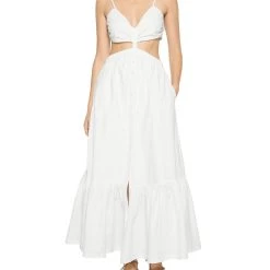 Buy 🌟 Jonathan Simkhai Kennedi 👩 Womens Cotton Long Maxi 👗 Dress 🌟