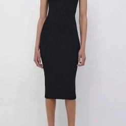 New 😉 Jonathan Simkhai Miriam Midi 👗 Dress in Black for 👩 women 👏