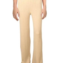 Hot Sale 💯 Jonathan Simkhai Colbie 👩 Womens Linen Blend High Waist Flared Pants ❤️